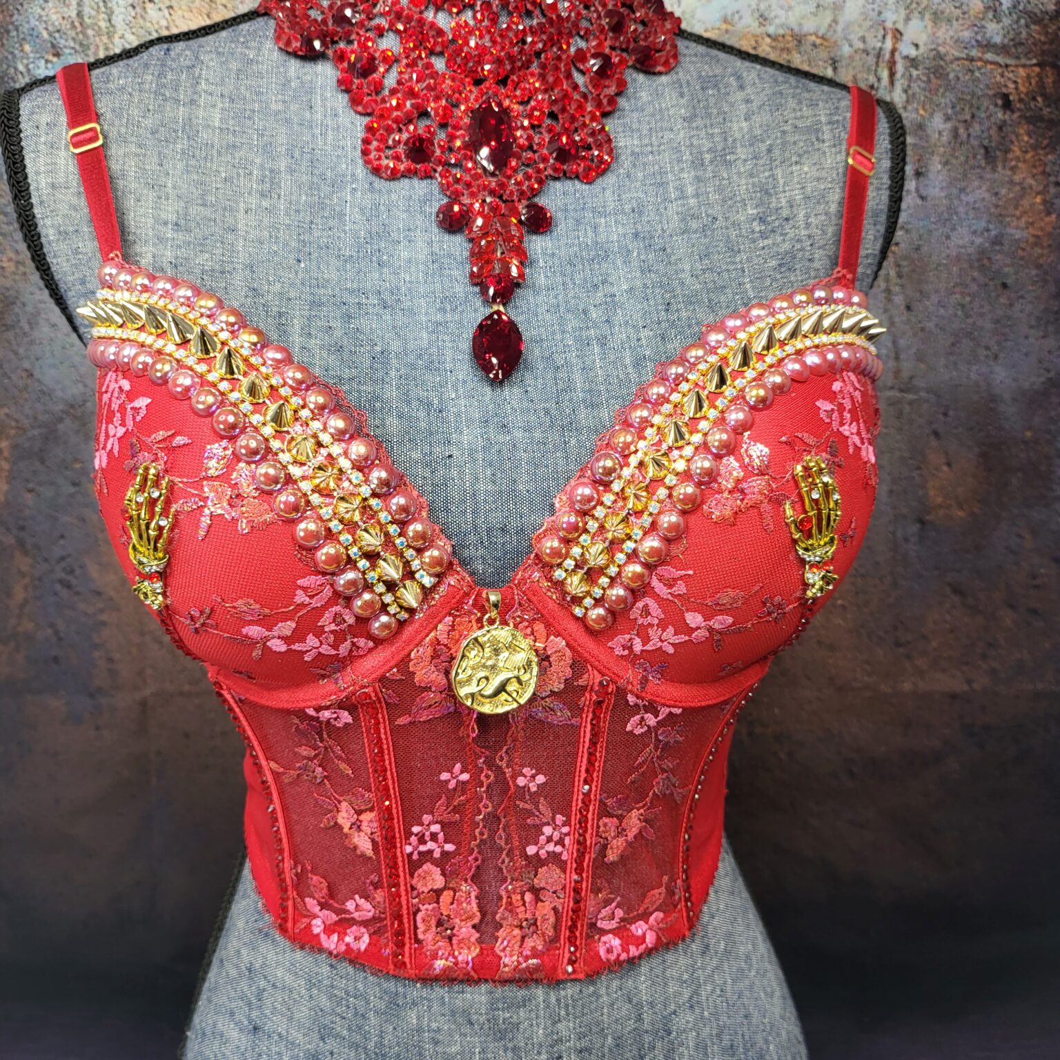 Red Victoria’s Secret Bustier – Designs By Tigressa