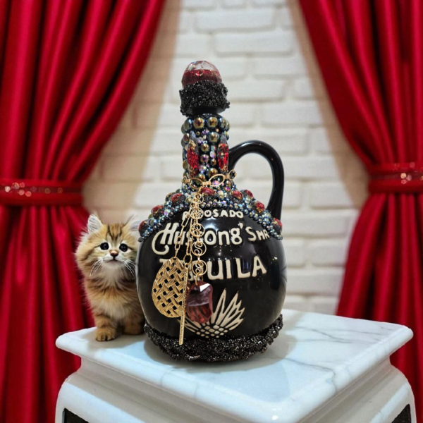 Decorated Hussong Tequila Bottle - Image 6