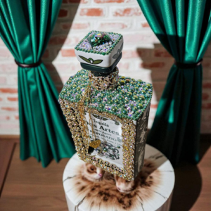 Alternative view of Decorated Green Dos Artes Tequila Bottle