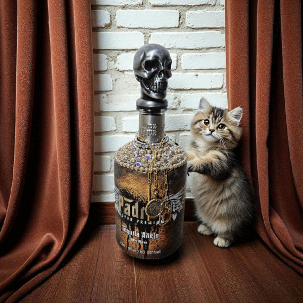 Elegant Decorated Padre Tequila Bottle - Image 4