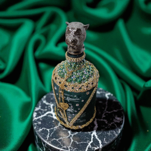 Alternative view of Elegant Decorated Don Ramon Green Tequila Bottle