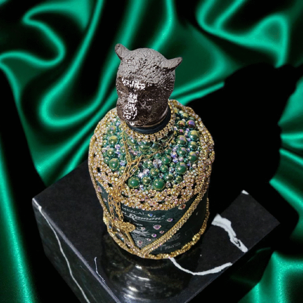 Elegant Decorated Don Ramon Green Tequila Bottle - Image 4