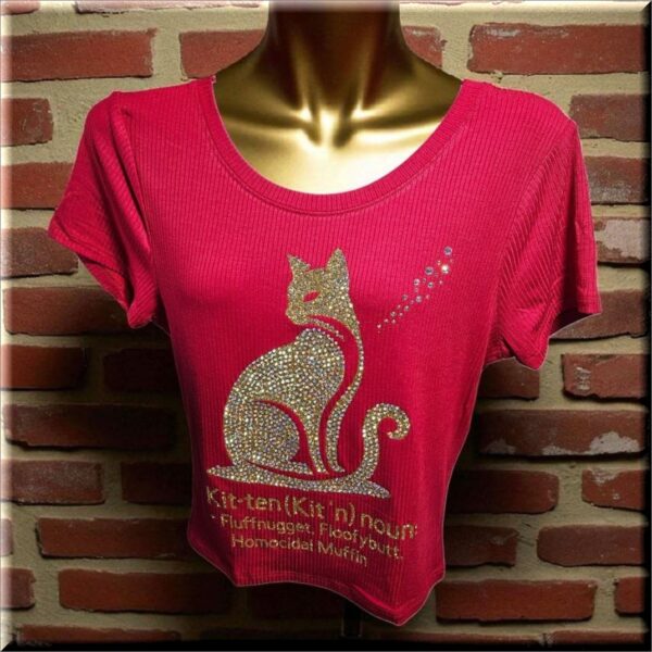 Kit-ten Ladies Rhinestone Top - Image 6