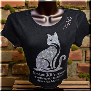 Kit-ten Ladies Rhinestone Top
