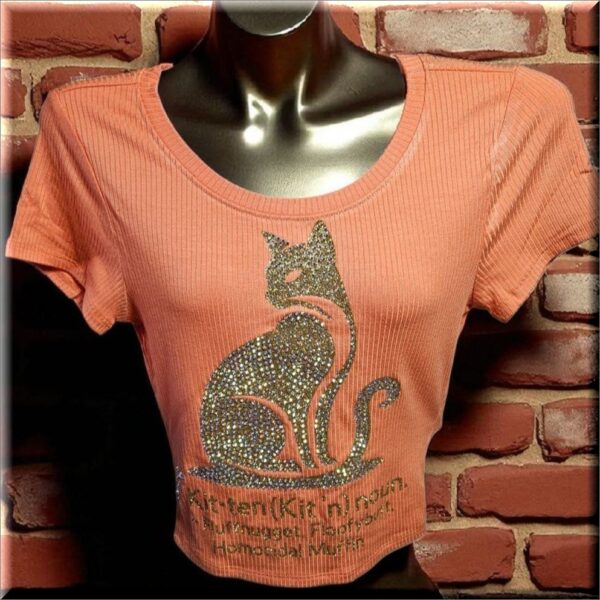 Kit-ten Ladies Rhinestone Top - Image 4
