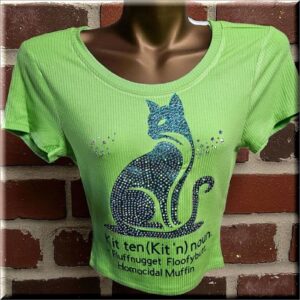 Alternative view of Kit-ten Ladies Rhinestone Top
