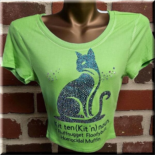 Kit-ten Ladies Rhinestone Top - Image 2