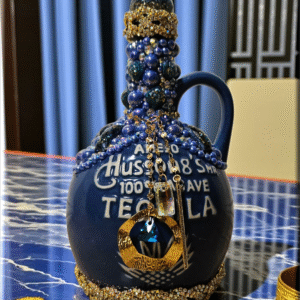 Hussong Tequila Bottle - Blue