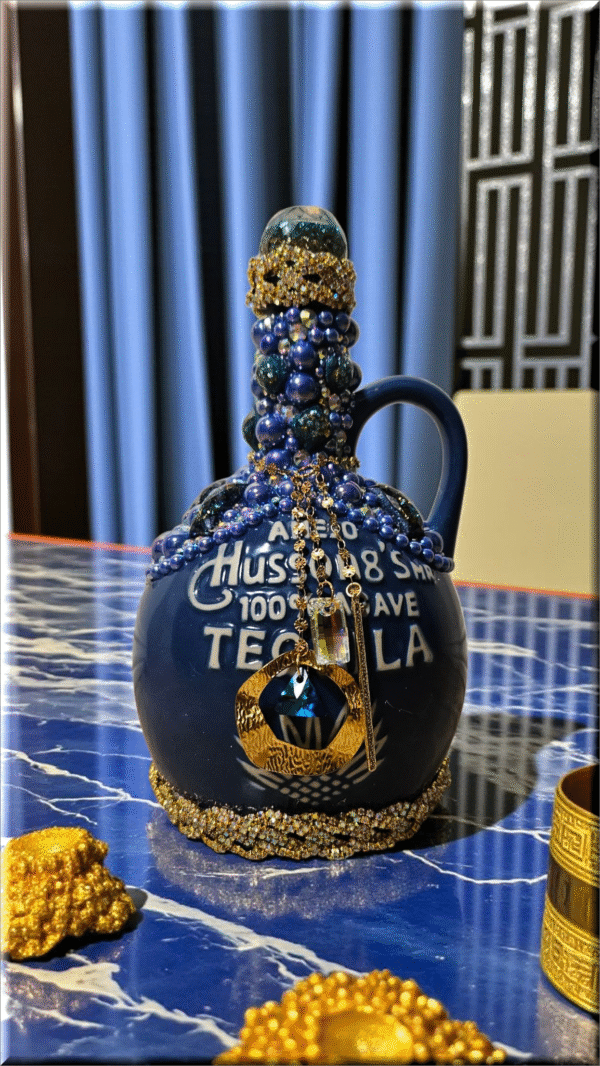 Hussong Tequila Bottle - Blue
