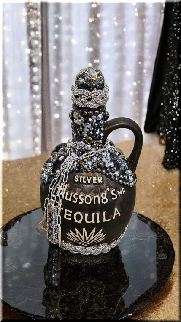Hussong Tequila Bottle - Silver - Image 3