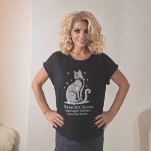Kit-ten Ladies Rhinestone Top