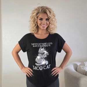 TACO CAT Ladies Rhinestone Top