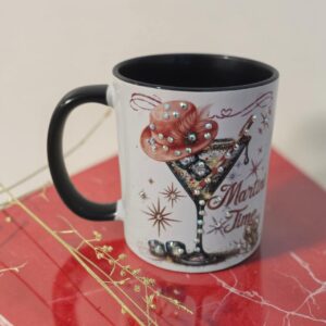 Martini Time Rhinestone Mug