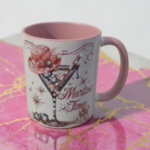Martini Time Rhinestone Mug - Image 5