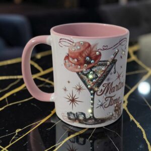 Martini Time Rhinestone Mug - Image 4