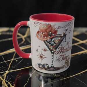 Alternative view of Martini Time Rhinestone Mug